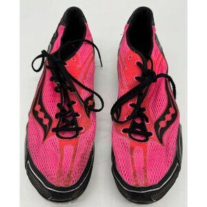 Saucony Velocity 4 Women's Track Shoes Spikes Size 9.5 Pink Black Silver Sports
